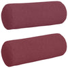 Cuscini a rullo VidaXL 2 pezzi in tessuto rosso vino ø 25 x 70 cm