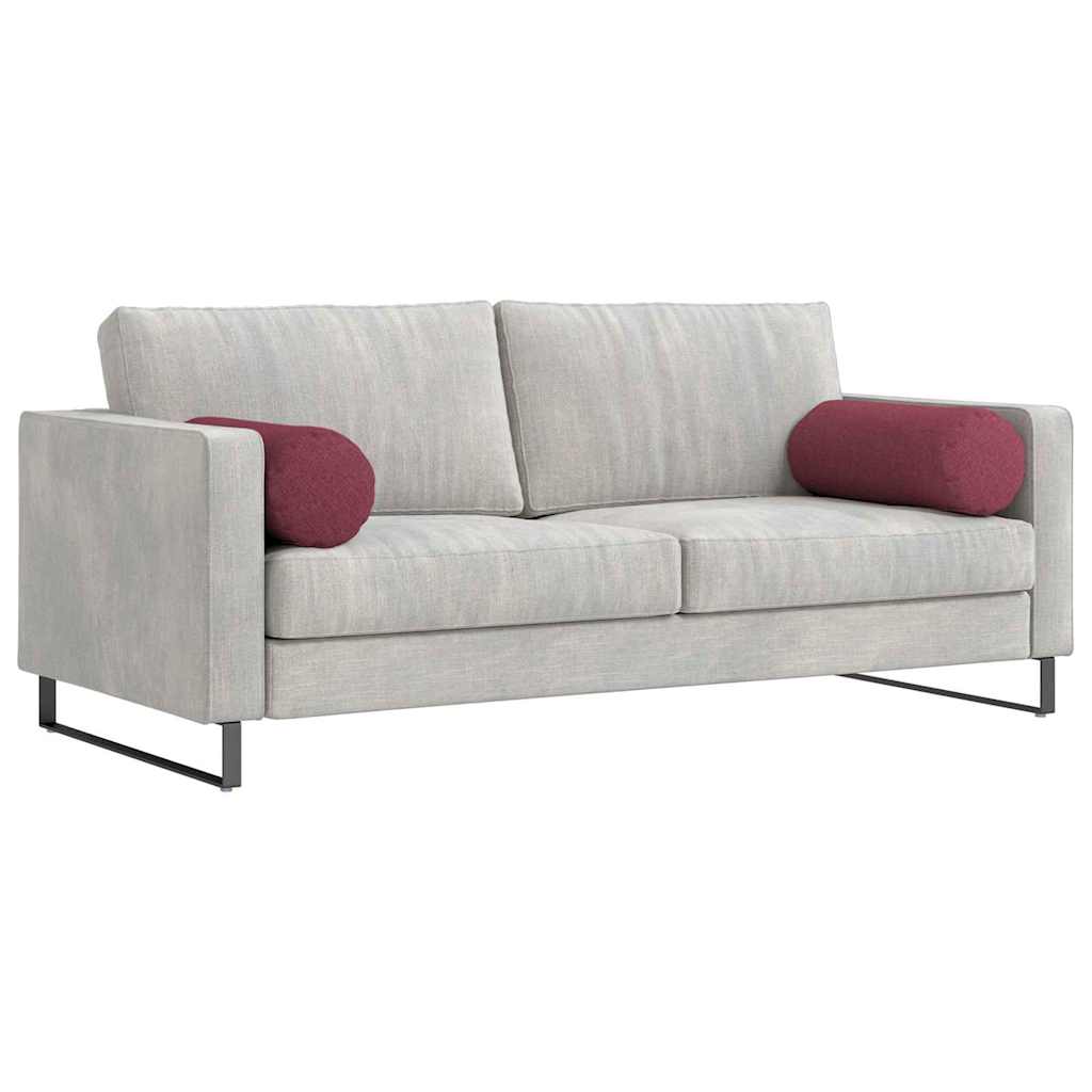Cuscini a rullo VidaXL 2 pezzi in tessuto rosso vino ø 25 x 70 cm