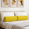 Cuscini a rullo VidaXL 2 pezzi in tessuto giallo chiaro ø 25 x 70 cm