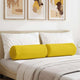 Cuscini a rullo VidaXL 2 pezzi in tessuto giallo chiaro ø 25 x 70 cm