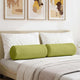 Cuscini a rullo VidaXL 2 pezzi in tessuto verde chiaro ø 25 x 70 cm