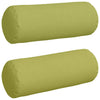 Cuscini a rullo VidaXL 2 pezzi in tessuto verde chiaro ø 25 x 70 cm