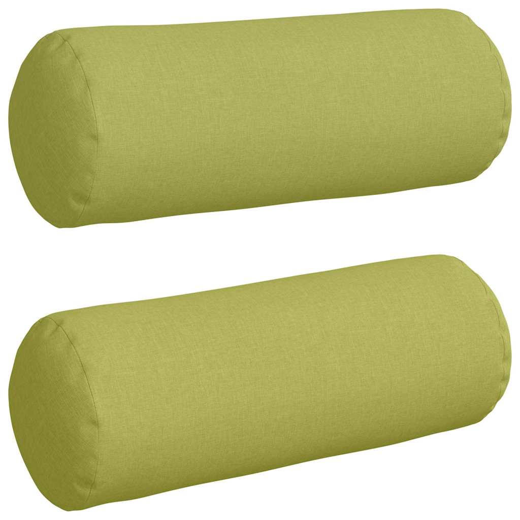 Cuscini a rullo VidaXL 2 pezzi in tessuto verde chiaro ø 25 x 70 cm