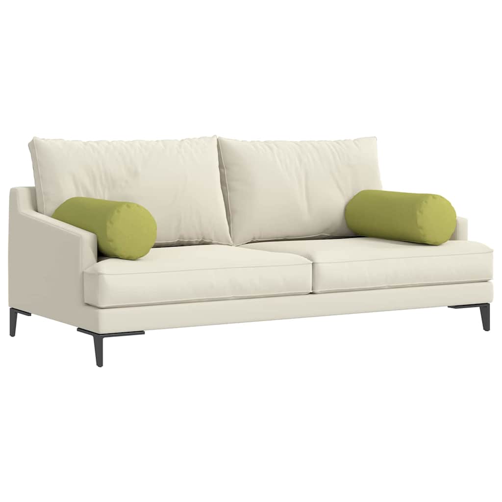 Cuscini a rullo VidaXL 2 pezzi in tessuto verde chiaro ø 25 x 70 cm