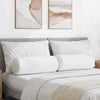 Cuscini a rullo VidaXL 2 pezzi in tessuto bianco ø 25 x 70 cm