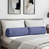 VidaXL cojines almohada 2 piezas azul jeans ø 25 x 70 cm tela