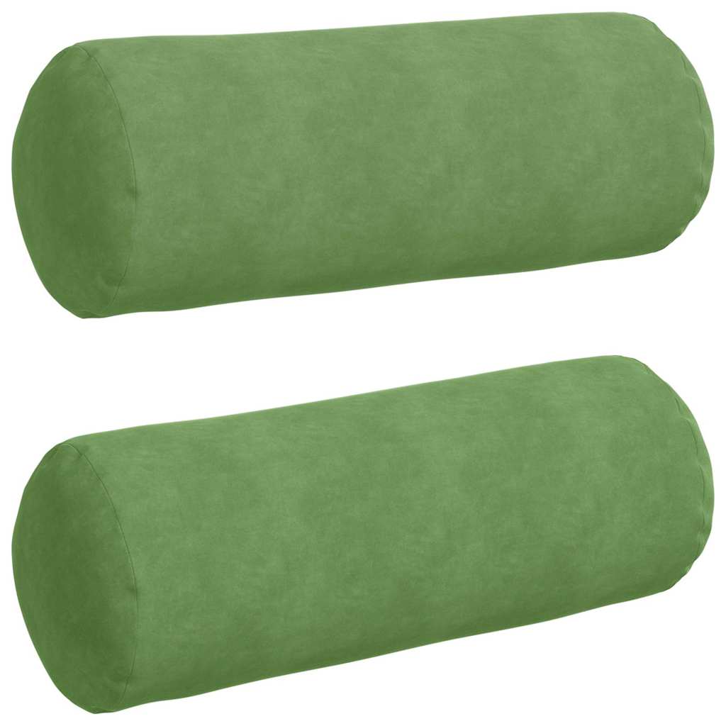 Cuscini a rullo VidaXL 2 pezzi verde chiaro ø 25 x 70 cm in tessuto a corde