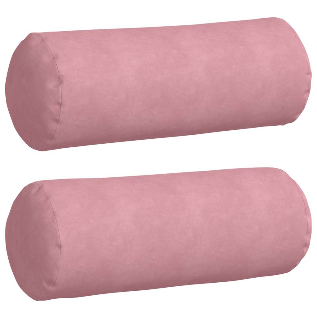 Cuscini a rullo VidaXL 2 pezzi rosa ø 25 x 70 cm in tessuto di corda