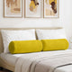 Cuscini a rullo VidaXL 2 pezzi tessuto in corda giallo ø 25 x 70 cm