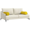 Cojines laterales VidaXL 2 piezas amarillo ø 25 x 70 cm tela de pana