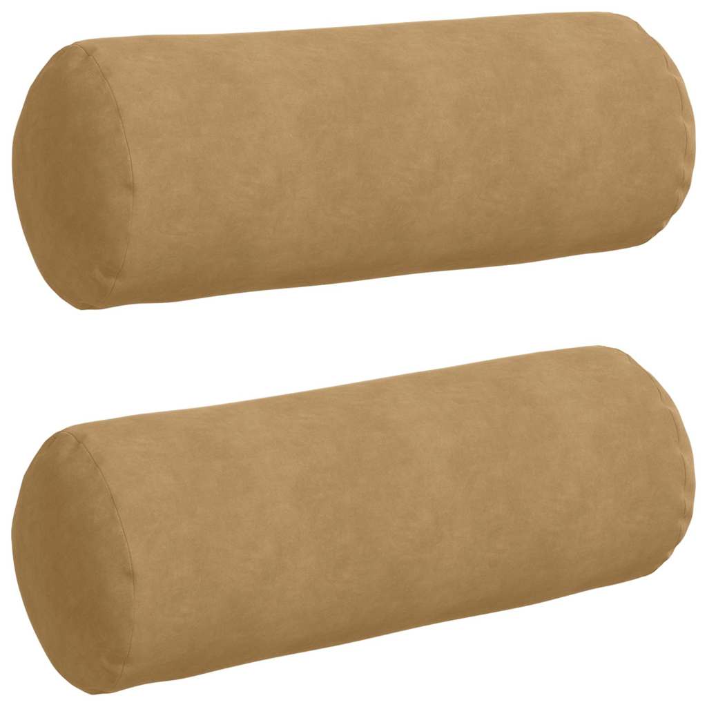 Cuscini a rullo VidaXL 2 pezzi in tessuto di corda marrone ø 25 x 70 cm