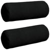 VidaXL cojines almohada 2 piezas negro ø 25 x 70 cm tela microfibra
