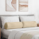 Cuscini a rullo VidaXL 2 pezzi crema ø 25 x 70 cm in tessuto microfibra