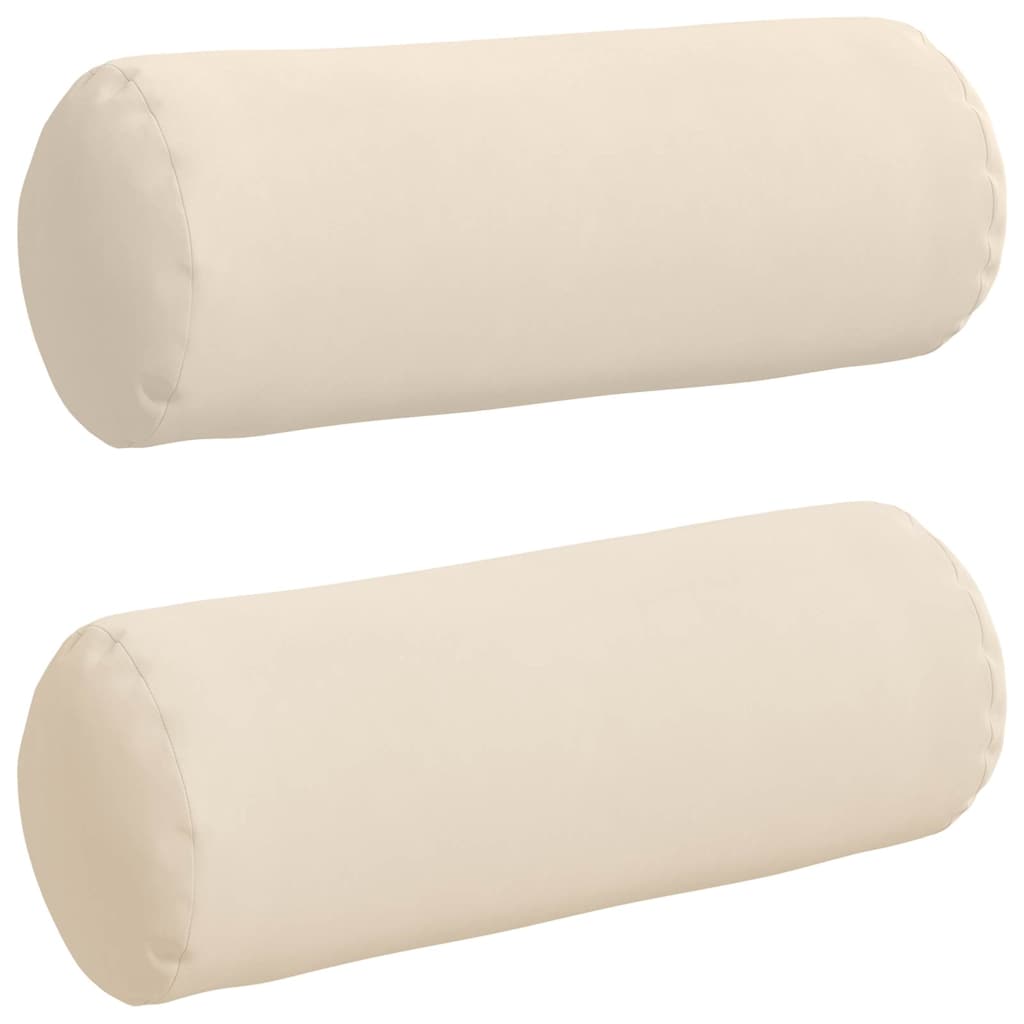 Cuscini a rullo VidaXL 2 pezzi beige ø 25 x 70 cm in tessuto microfibra