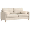 Cuscini a rullo VidaXL 2 pezzi beige ø 25 x 70 cm in tessuto microfibra