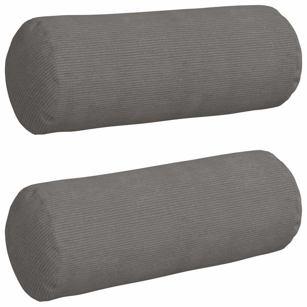 Cuscini a rullo VidaXL 2 pezzi in tessuto di corda grigio chiaro ø 25 x 70 cm