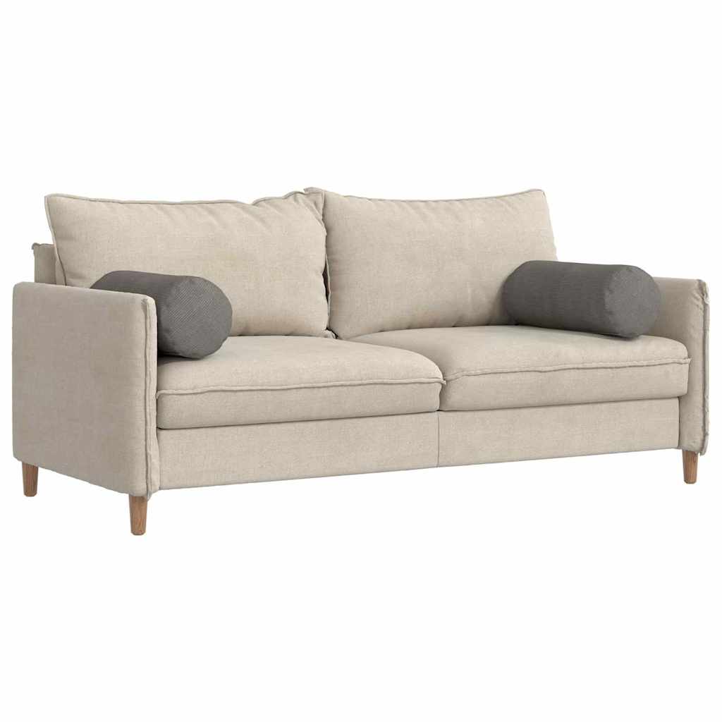 Cuscini a rullo VidaXL 2 pezzi in tessuto di corda grigio chiaro ø 25 x 70 cm