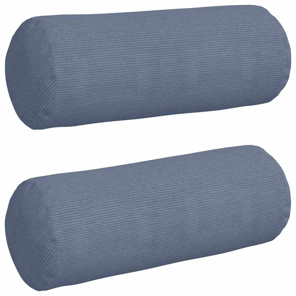 Cuscini a rullo Vidaxx 2 pezzi blu ø 25 x 70 cm in tessuto di corda