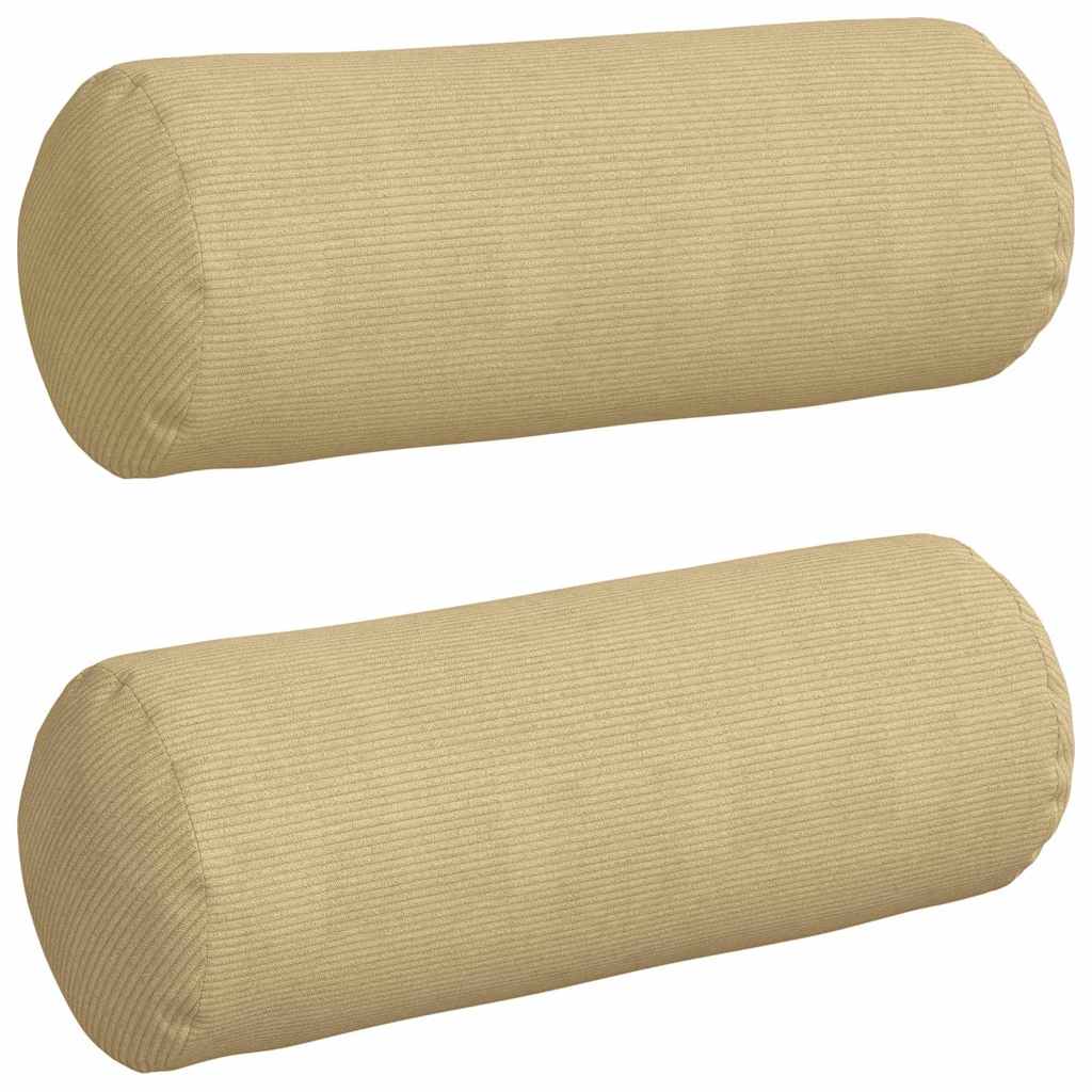 Cuscini a rullo VidaXL 2 pezzi grigio verde ø 25 x 70 cm in tessuto di corda