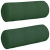 Cuscini a rullo VidaXL 2 pezzi in tessuto a corde verde scuro ø 25 x 70 cm