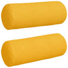 Cuscini a rullo VidaXL 2 pezzi tessuto a corde giallo chiaro ø 25 x 70 cm