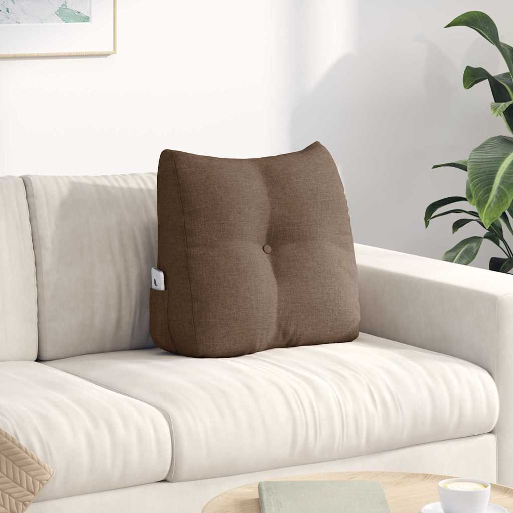 Vidaxl rugkussen bruin 45 x 24 x 50 cm stof