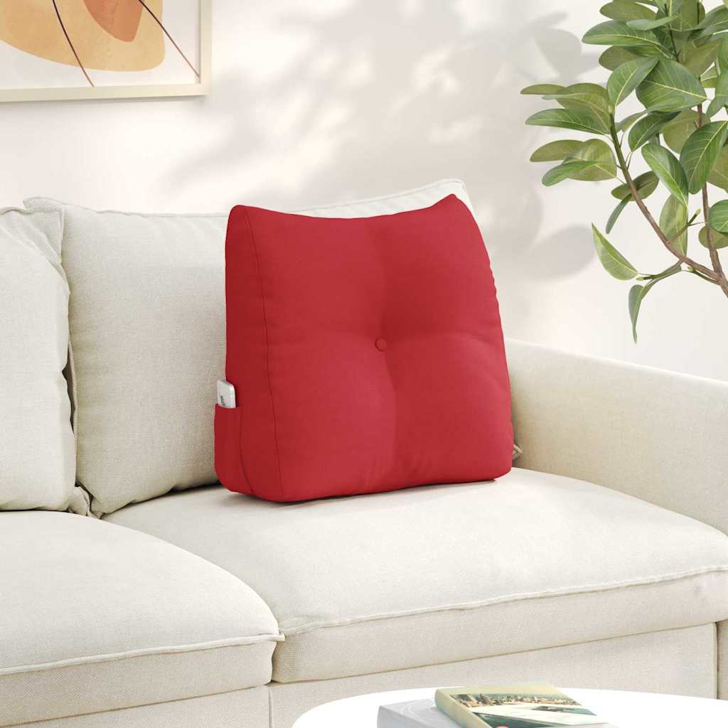 Vidaxl rugkussen rood 45 x 24 x 50 cm stof