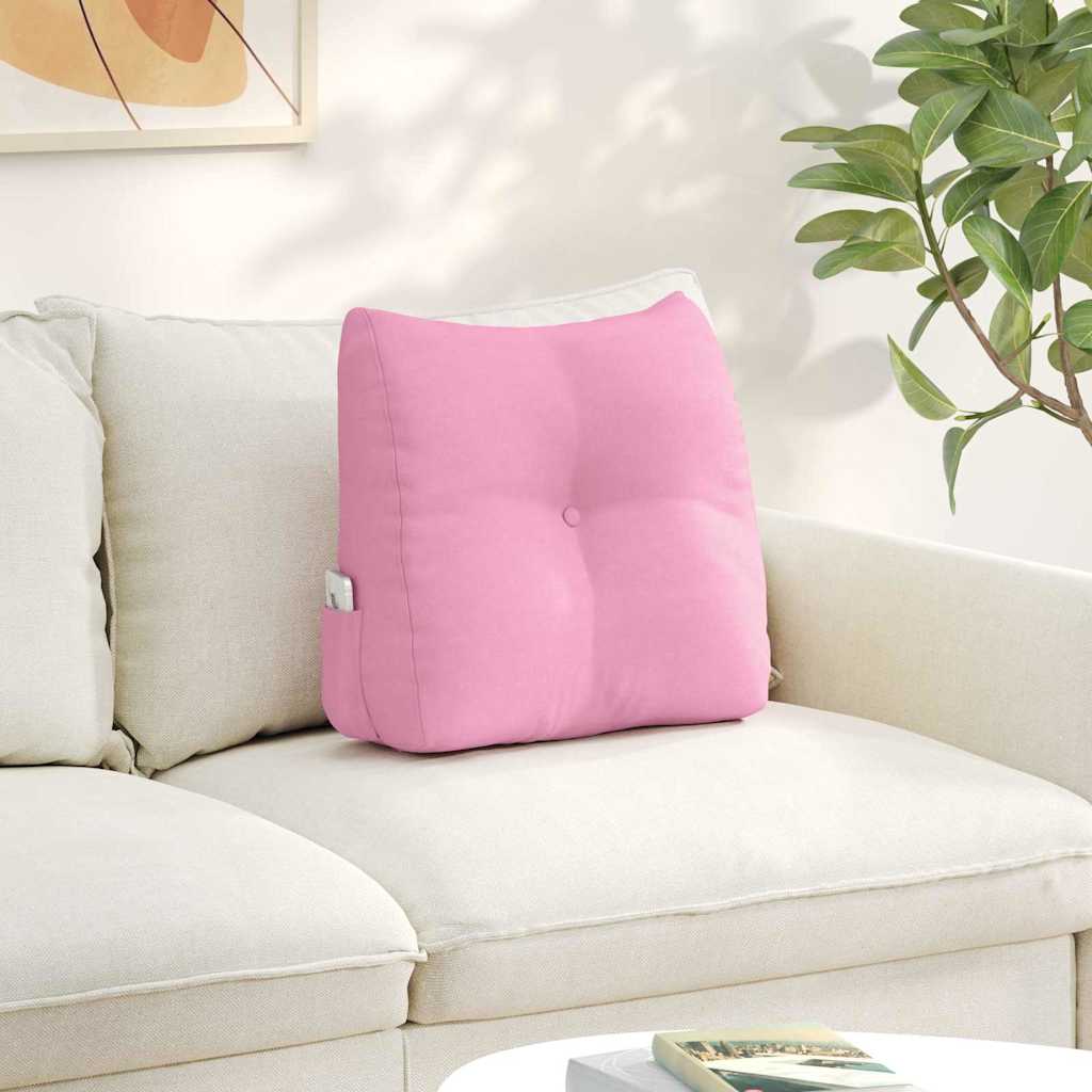 Vidaxl rugkussen roze 45 x 24 x 50 cm stof