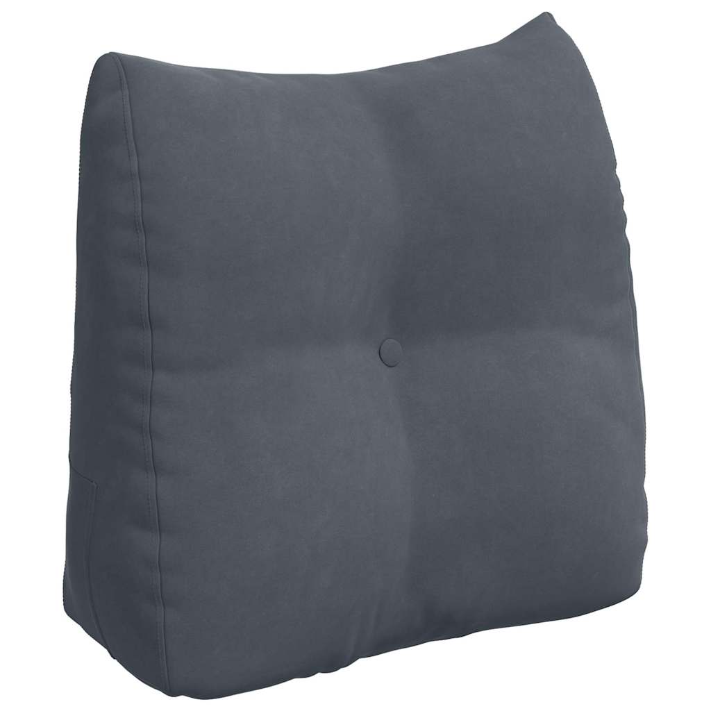 Vidaxl rugkussen donkergrijs 45 x 24 x 50 cm fluweel