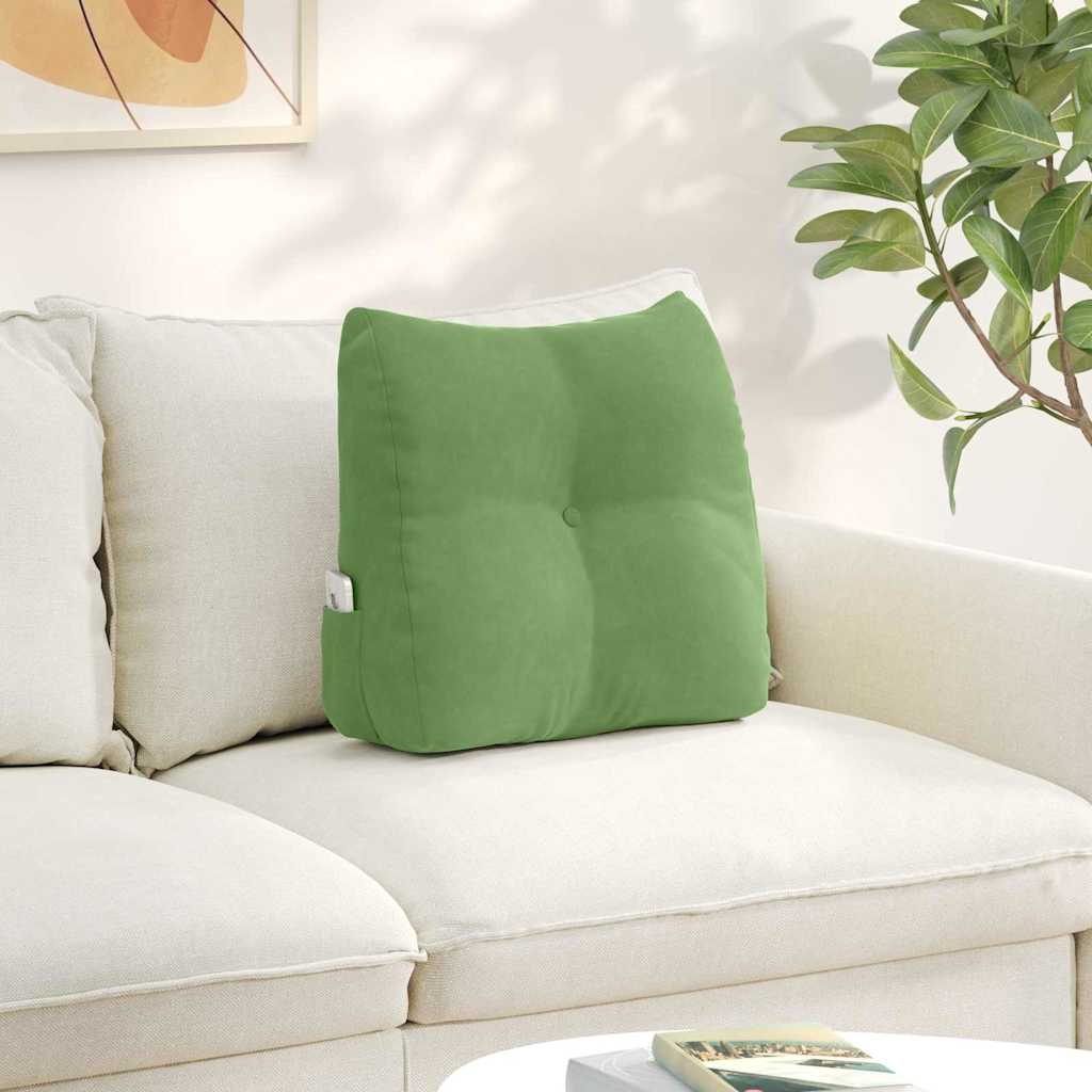 Vidaxl rugkussen lichtgroen 45 x 24 x 50 cm fluweel