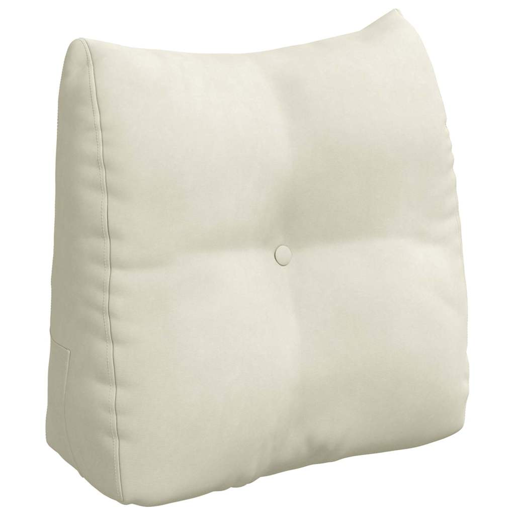Vidaxl rugkussen crème 45 x 24 x 50 cm fluweel