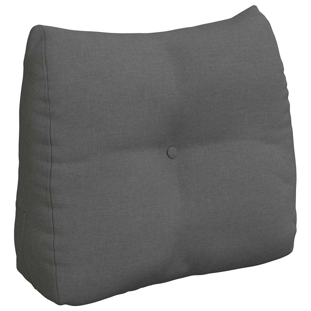 Vidaxl rugkussen donkergrijs 60 x 24 x 50 cm stof