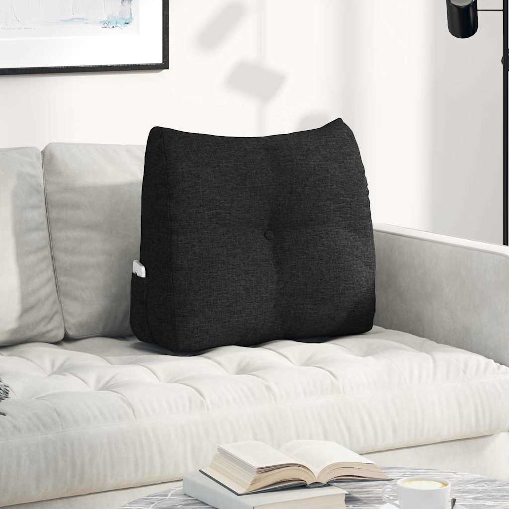 Cuscino schienale Vidaxx tessuto nero 60 x 24 x 50 cm