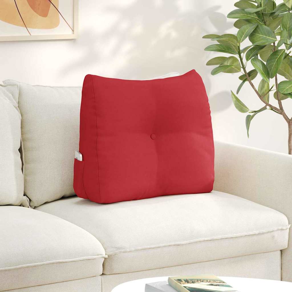 Vidaxl rugkussen rood 60 x 24 x 50 cm stof