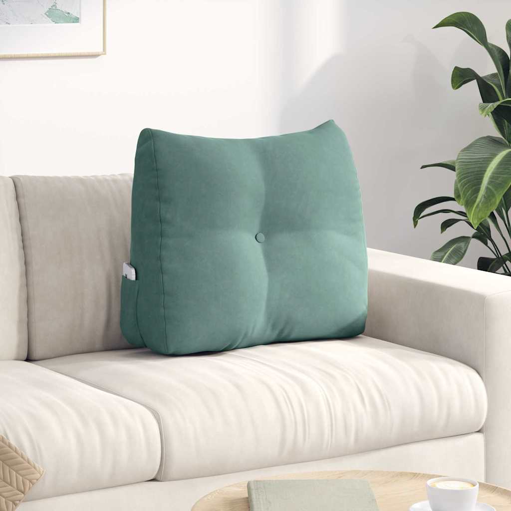 Vidaxx cojín de respaldo verde mar 60 x 24 x 50 cm terciopelo