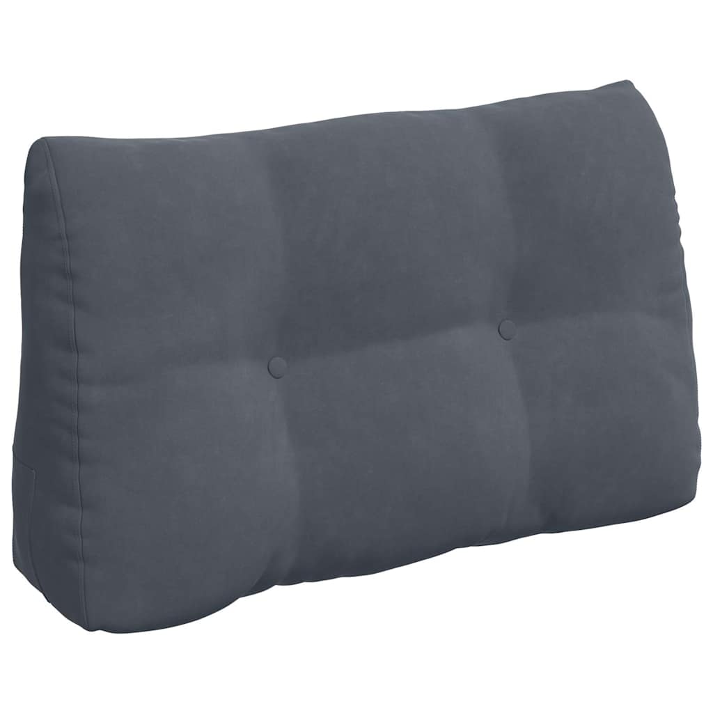 Vidaxl rugkussen donkergrijs 80 x 24 x 50 cm fluweel