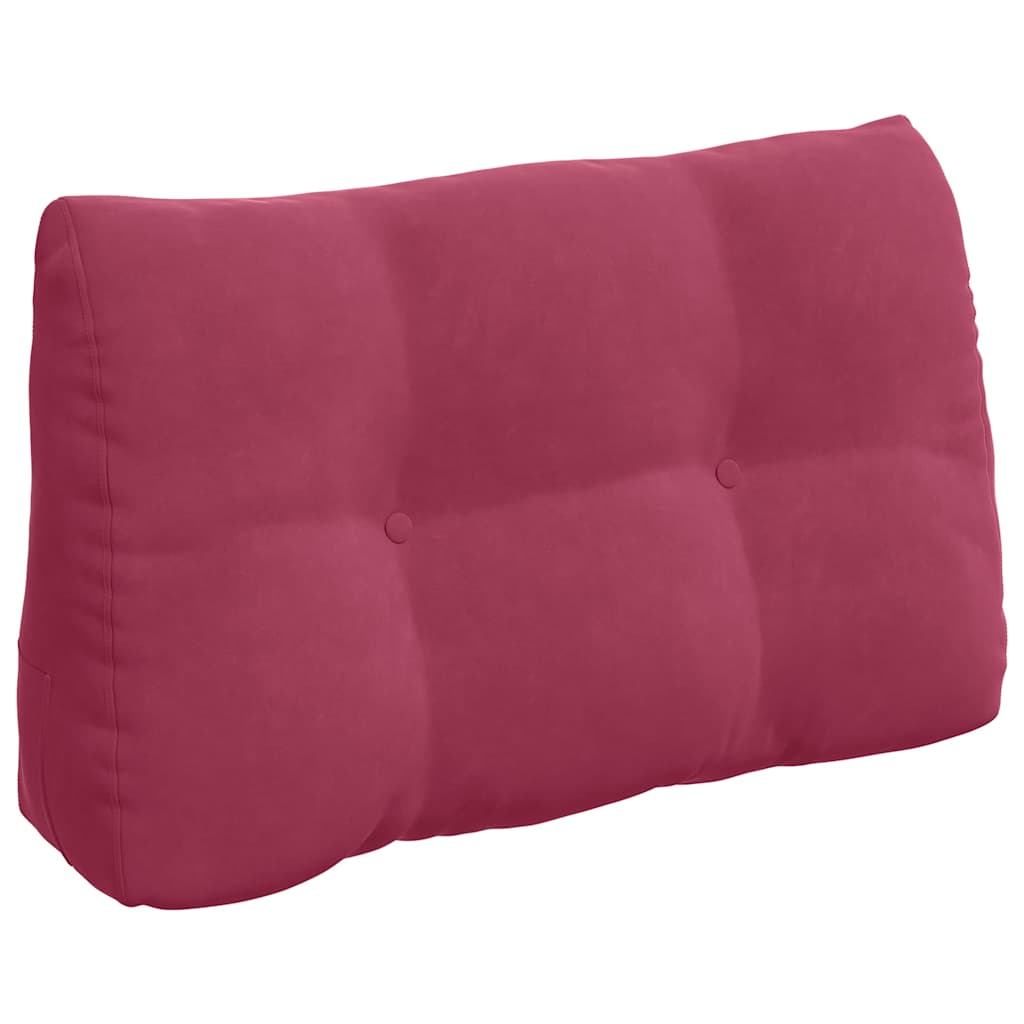 Vidaxl rugkussen wijnrood 80 x 24 x 50 cm fluweel
