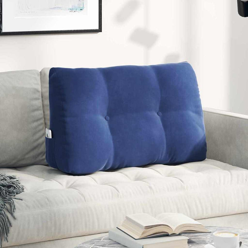 Cuscino per schienale Vidaxx blu polizia 80 x 24 x 50 cm in velluto