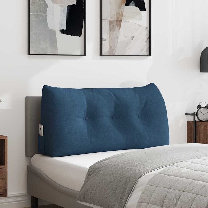 Vidaxl rugkussen blauw 100 x 24 x 50 cm stof