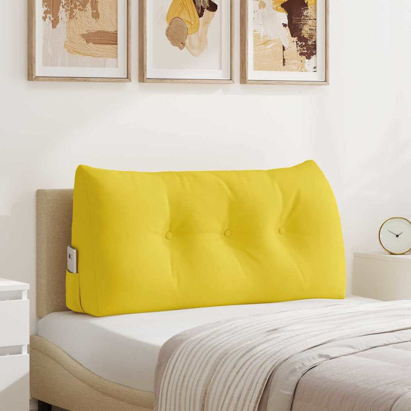Cuscino schienale Vidaxx in tessuto giallo chiaro 100 x 24 x 50 cm