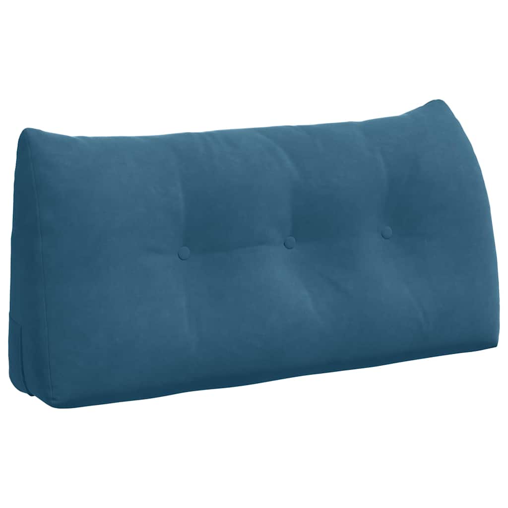 Vidaxl rugkussen blauw 100 x 24 x 50 cm fluweel
