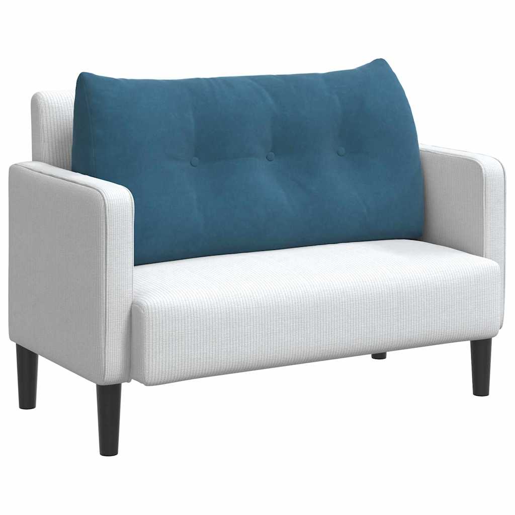 Vidaxl rugkussen blauw 100 x 24 x 50 cm fluweel