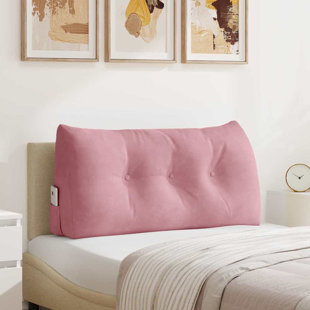 Vidaxl rugkussen roze 100 x 24 x 50 cm fluweel