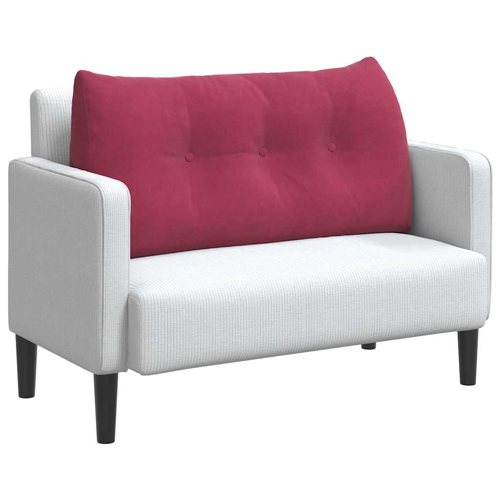 Vidaxl rugkussen wijnrood 100 x 24 x 50 cm fluweel