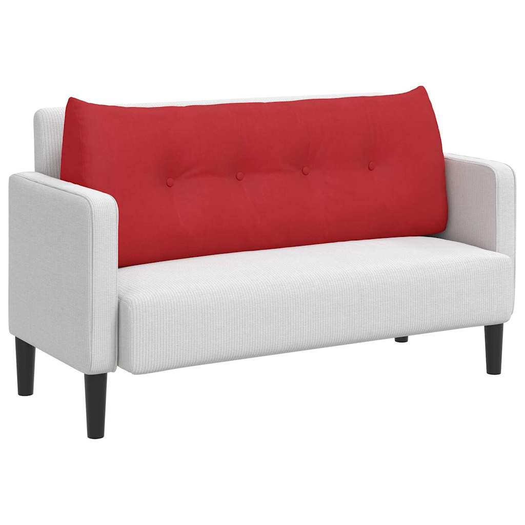 Vidaxl rugkussen rood 120 x 24 x 50 cm stof