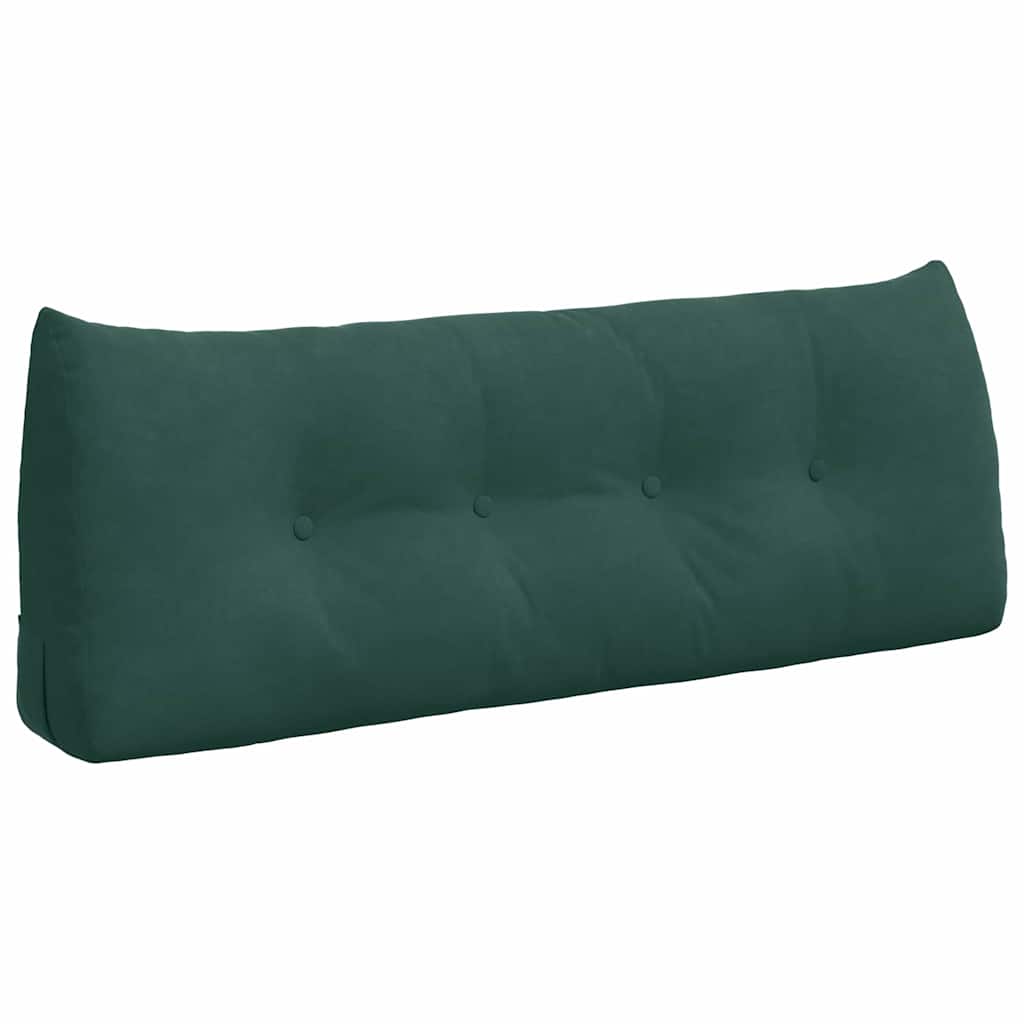 Vidaxx cojín de respaldo terciopelo verde oscuro 120 x 24 x 50 cm
