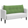 Vidaxx cojín de respaldo terciopelo verde claro 120 x 24 x 50 cm
