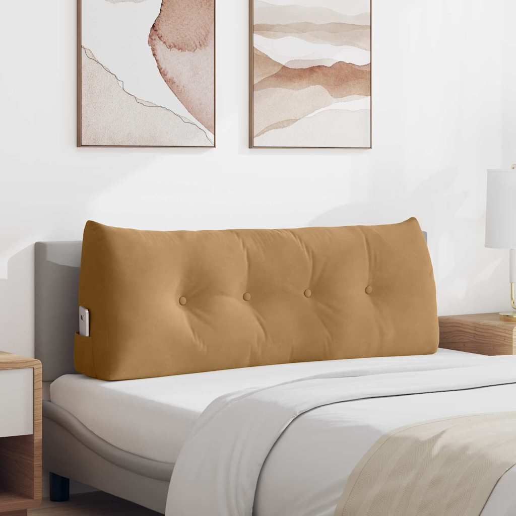 Vidaxl rugkussen bruin 120 x 24 x 50 cm fluweel