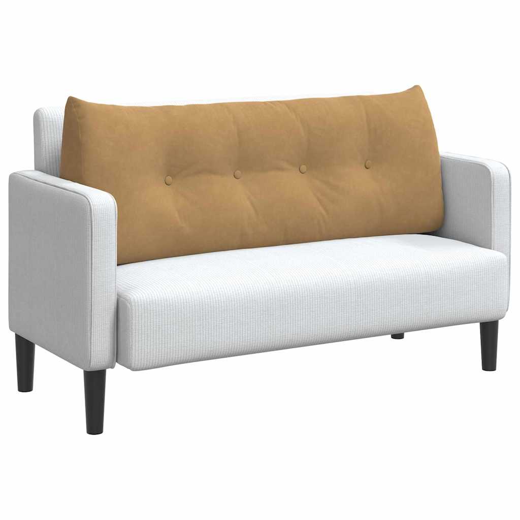 Vidaxl rugkussen bruin 120 x 24 x 50 cm fluweel