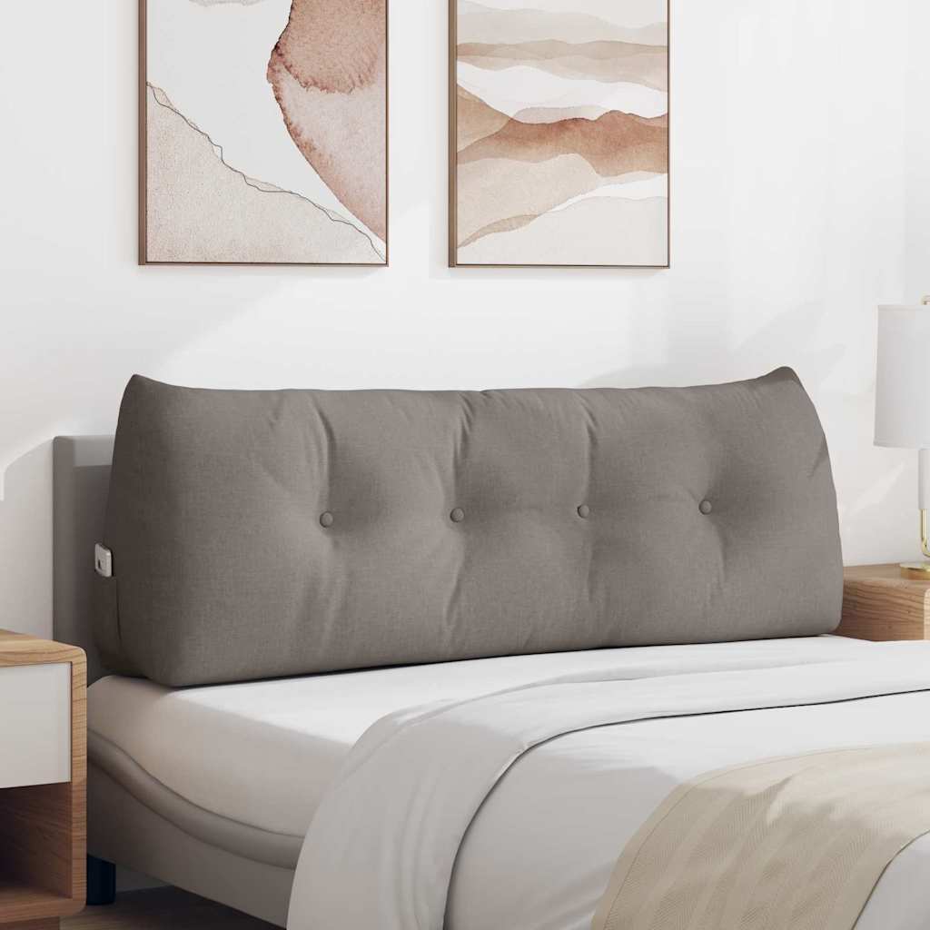 Vidaxl rugkussen taupe 140 x 24 x 50 cm stof